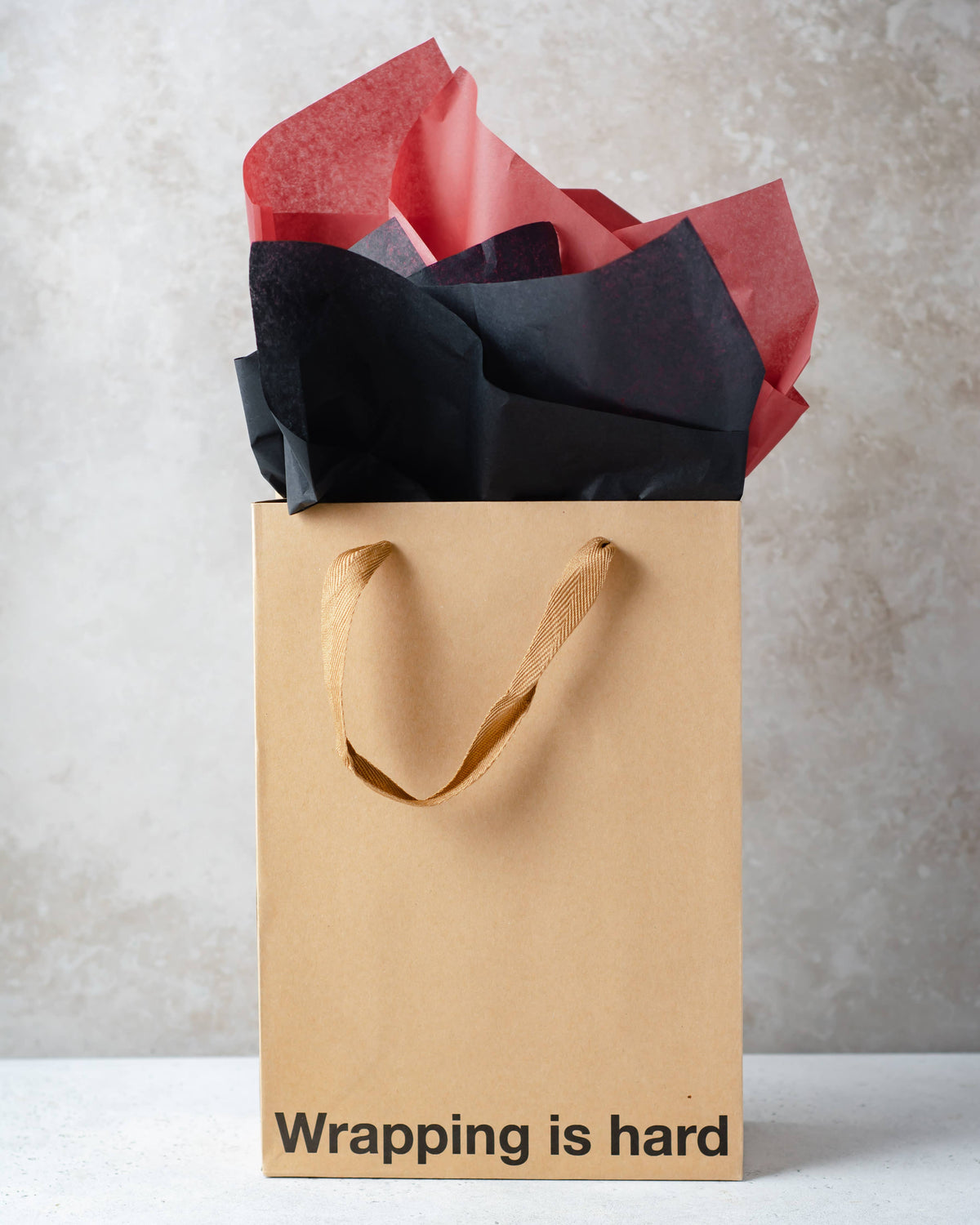 "Wrapping Is Hard" Funny Gift Bag