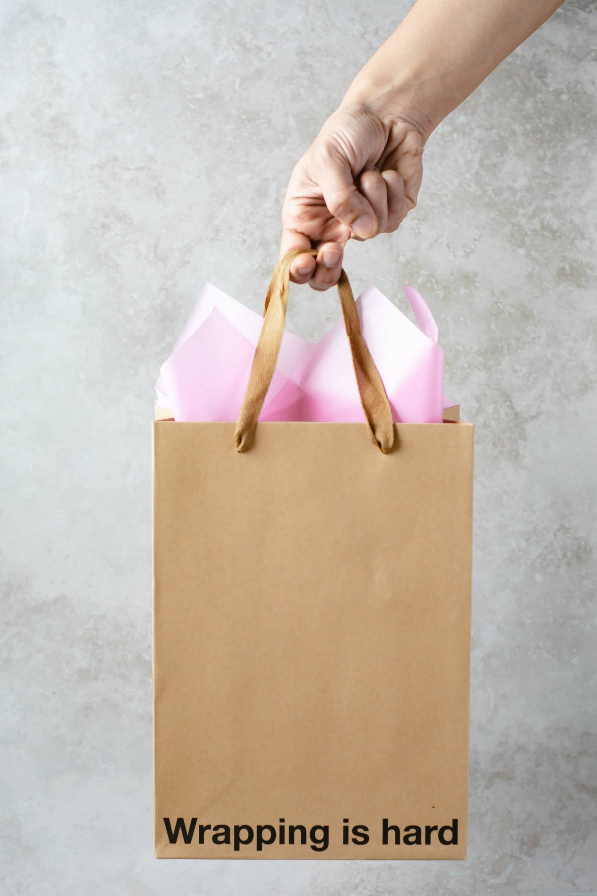 "Wrapping Is Hard" Funny Gift Bag